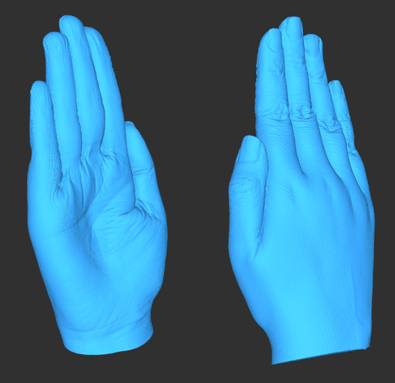 3D扫描仪扫描手掌