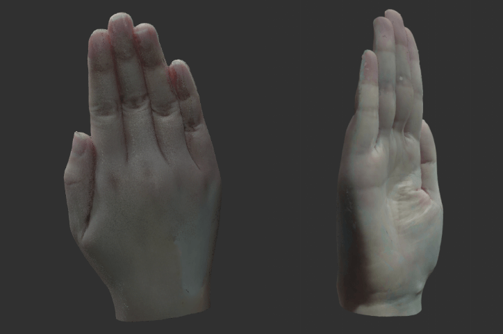 3D扫描仪扫描手掌